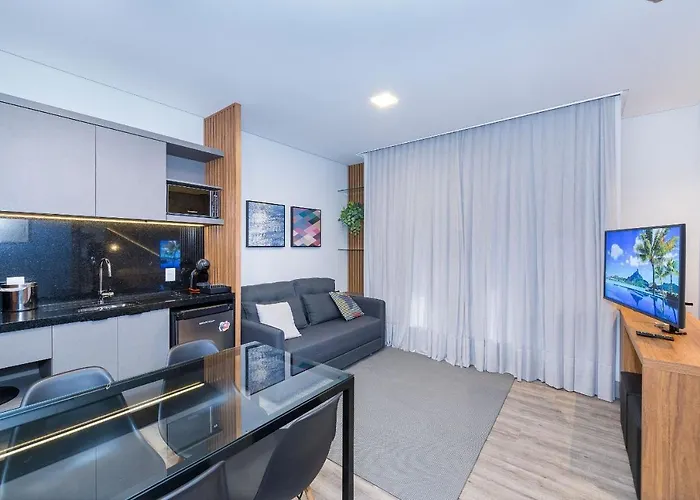 Aion 203 - Lindo Loft - 1 Vaga De Garagem | Centro De Bombinhas Apartamento